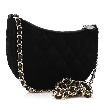 Quilted Hobo Bag - Black