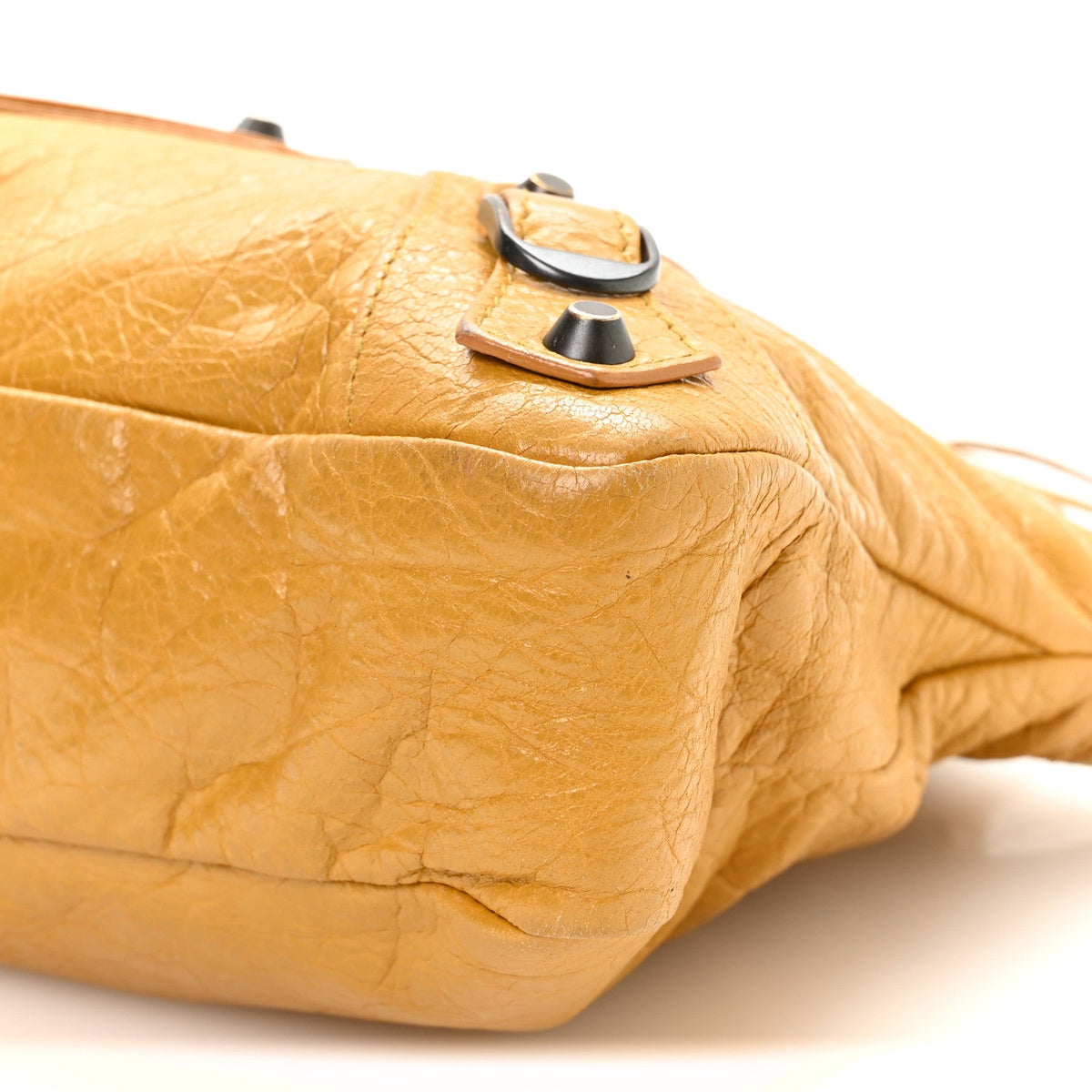 Agneau Classic Hardware First Jaune Mout Handbag