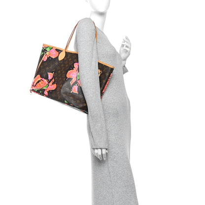 Monogram Roses Neverfull Mm Handbag