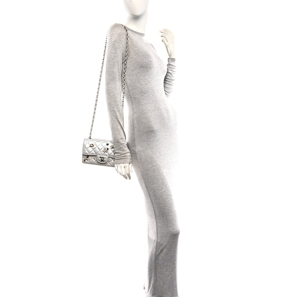 Mini Quilted Lambskin Flap Shoulder Bag - Tan