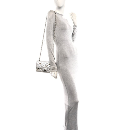 Mini Quilted Lambskin Flap Shoulder Bag - Tan