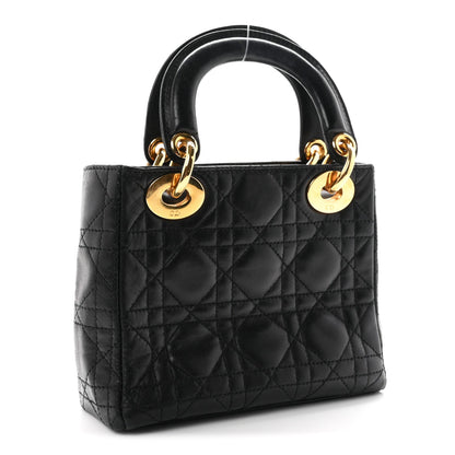 Mini Lambskin Handbag - Black