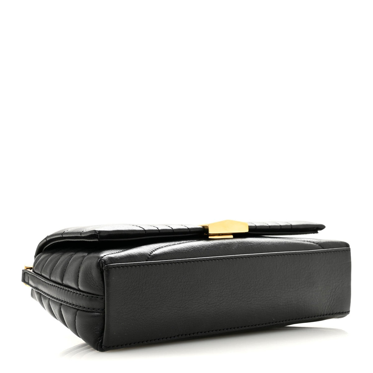 Small Quilted Calfskin Shoulder Bag - Black