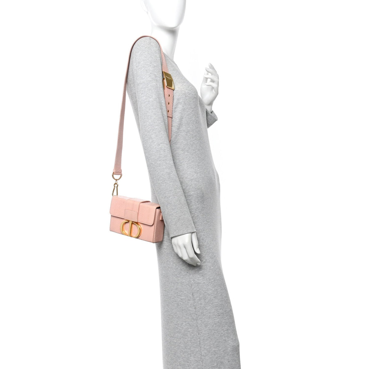 Snakeskin 30 Montaigne Box Bag Rose Clai Handbag