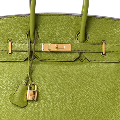 Togo Birkin 35 Vert Anis Handbag