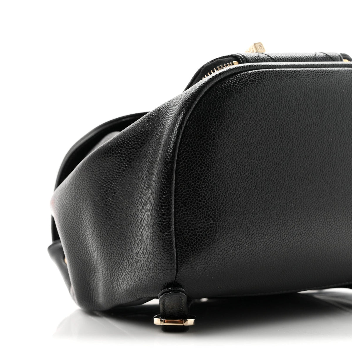 Mini Quilted Caviar Backpack - Black
