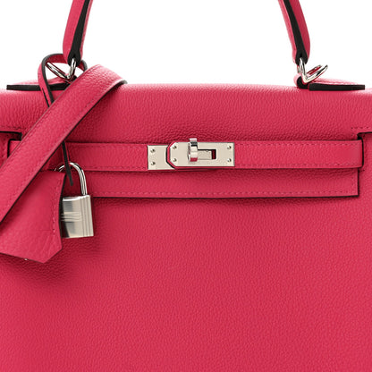 Togo Kelly Retourne 25 Rose Mexico Handbag