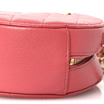 Quilted Caviar Clutch Bag - Pink