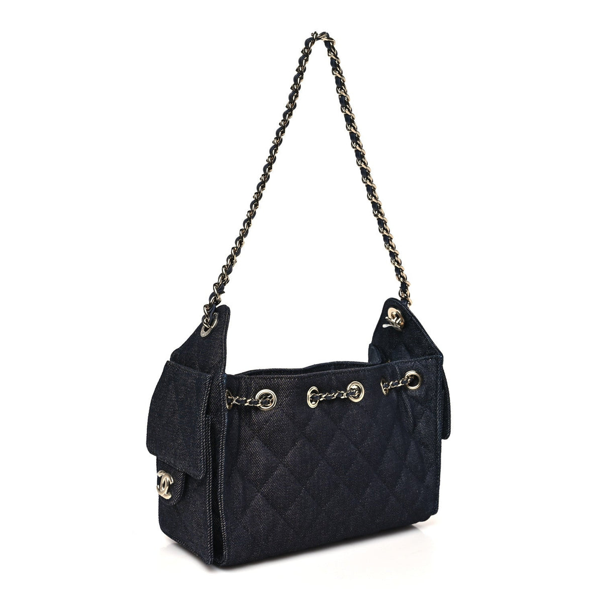 Mini Quilted Handbag - Blue