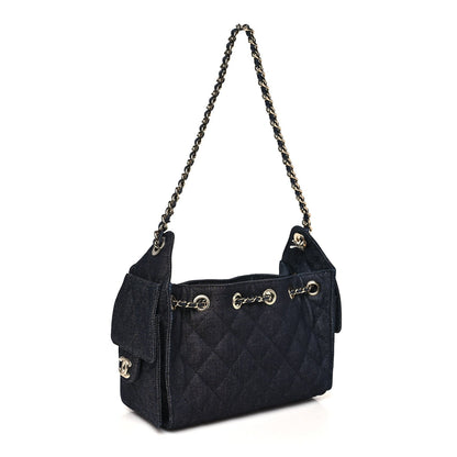Mini Quilted Handbag - Blue