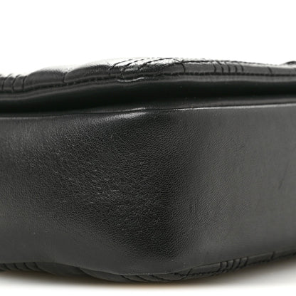 Small Quilted Lambskin Handbag - Black