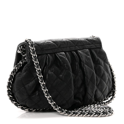 Medium Quilted Lambskin Handbag - Black