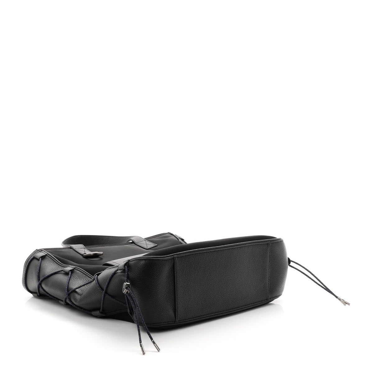 Calfskin Nylon Tote Bag - Black