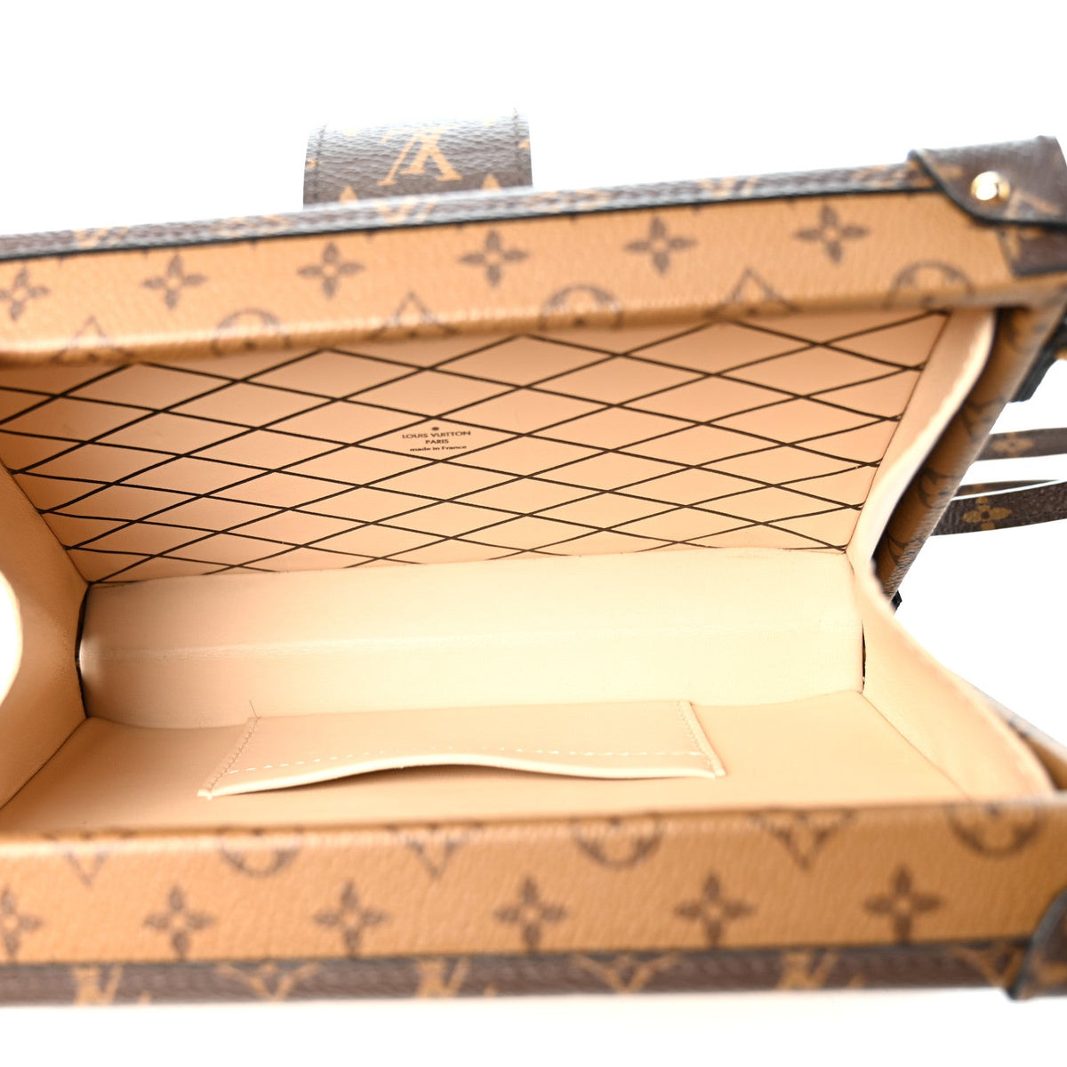 Reverse Monogram Petite Malle Handbag