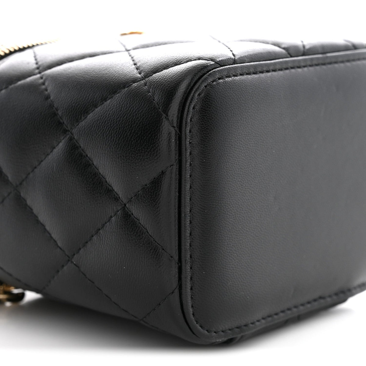 Mini Quilted Lambskin Handbag - Black
