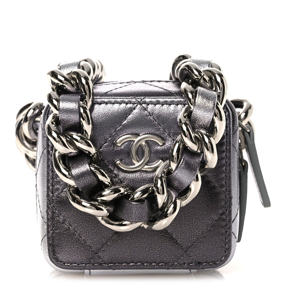 Quilted Lambskin Clutch Bag - Black