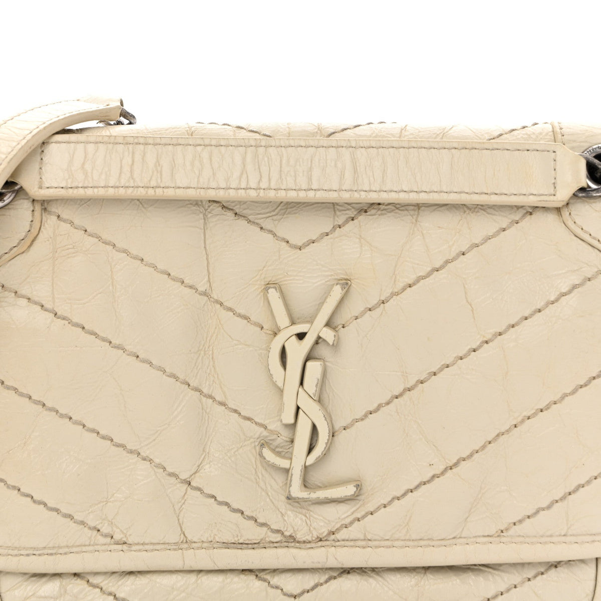 Calfskin Satchel Bag - White