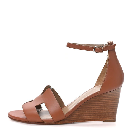 Calfskin Legend Wedge Sandals Gold