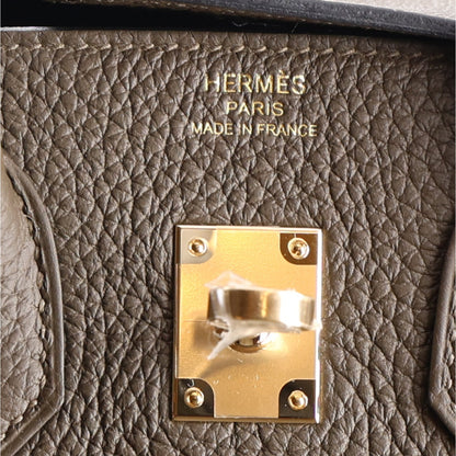 Togo Birkin 25 Vert Loden Handbag