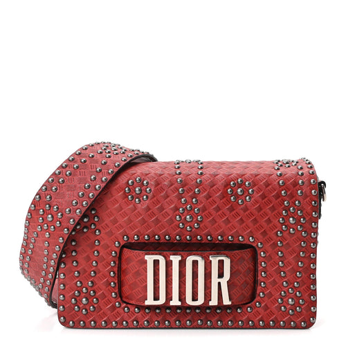 Calfskin Flap Shoulder Bag - Red