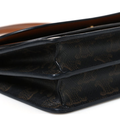 Lambskin Canvas Wallet Bag - Tan