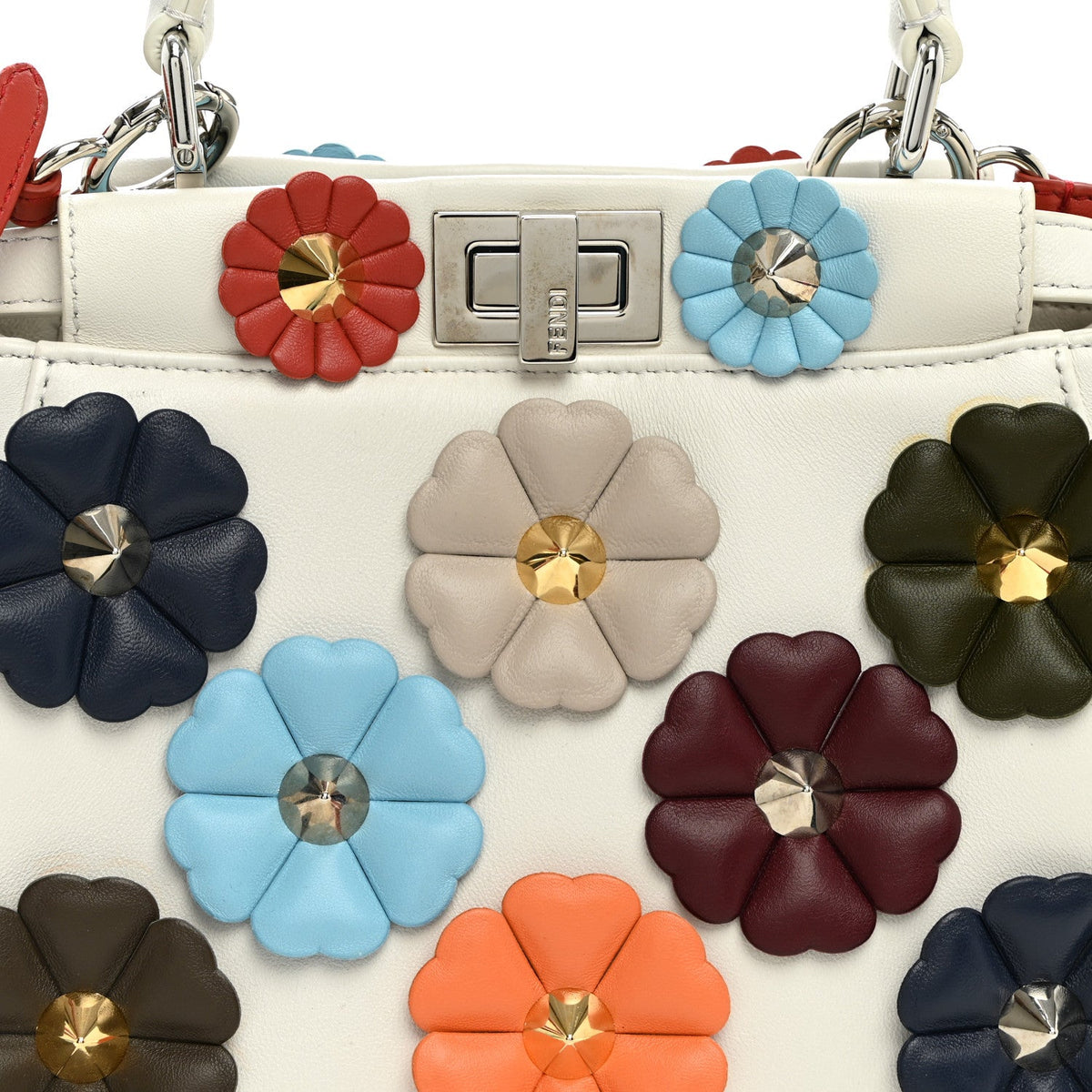 Mini Nappa Satchel Bag - White
