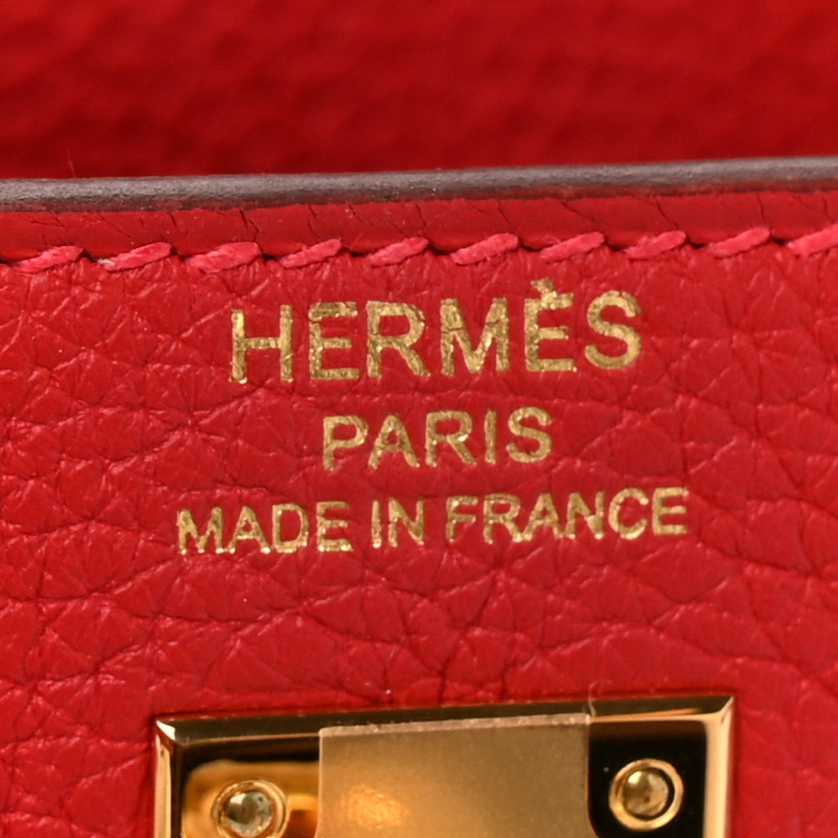 Togo Kelly Retourne 25 Rouge Casaque Handbag