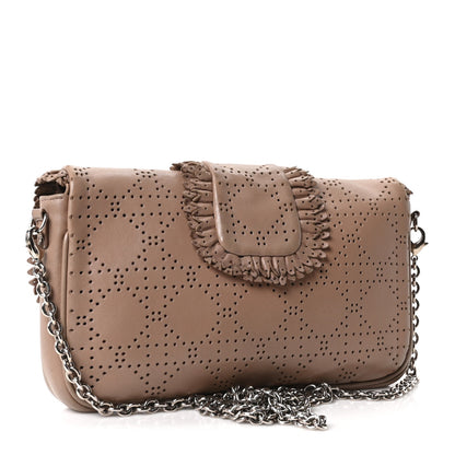 Lambskin Flap Shoulder Bag - Beige