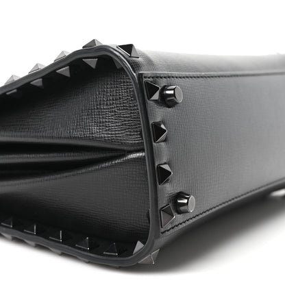 Small Calfskin Flap Shoulder Bag - Black