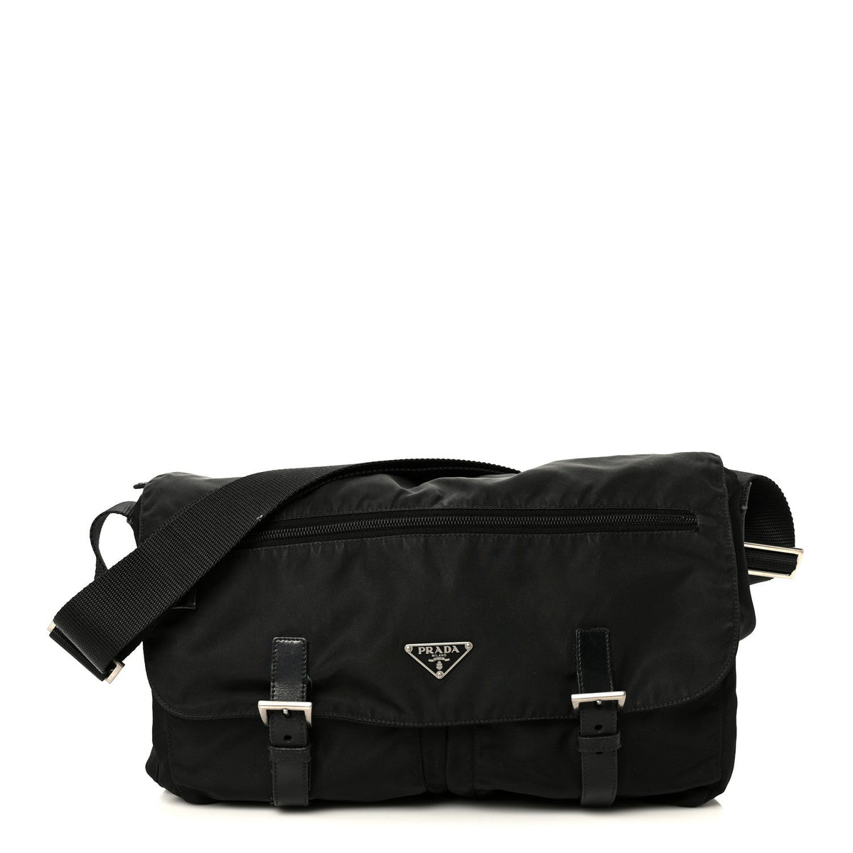 Nylon Shoulder Bag - Black
