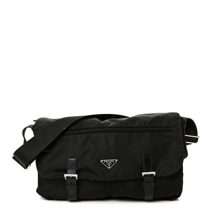 Nylon Shoulder Bag - Black