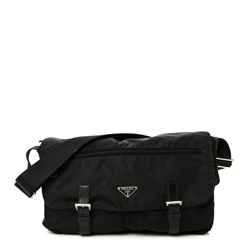 Nylon Shoulder Bag - Black