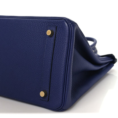 Togo Birkin 30 Bleu Encre Handbag