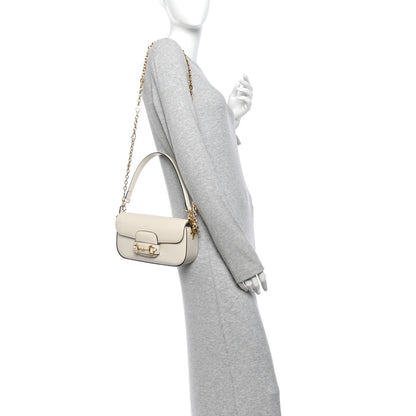 Small Calfskin Shoulder Bag - White