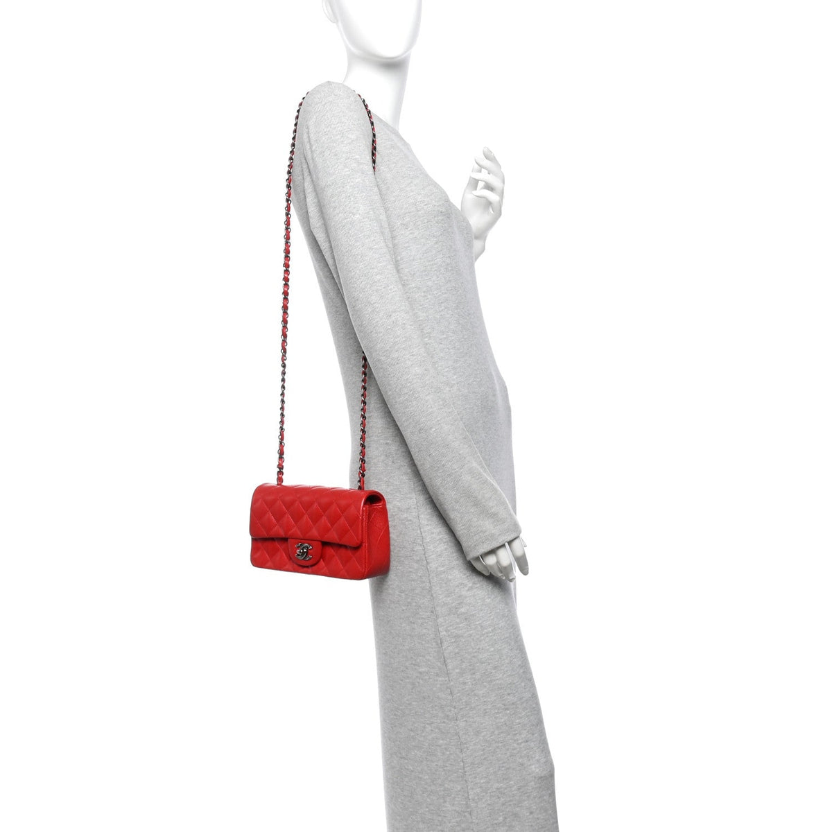 Mini Quilted Caviar Flap Shoulder Bag - Tan