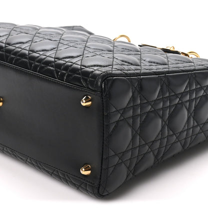Large Lambskin Handbag - Black
