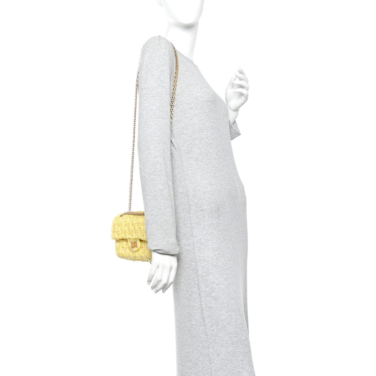 Mini Quilted Flap Shoulder Bag - Yellow