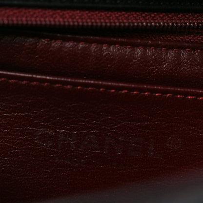 Quilted Lambskin Flap Shoulder Bag - Black