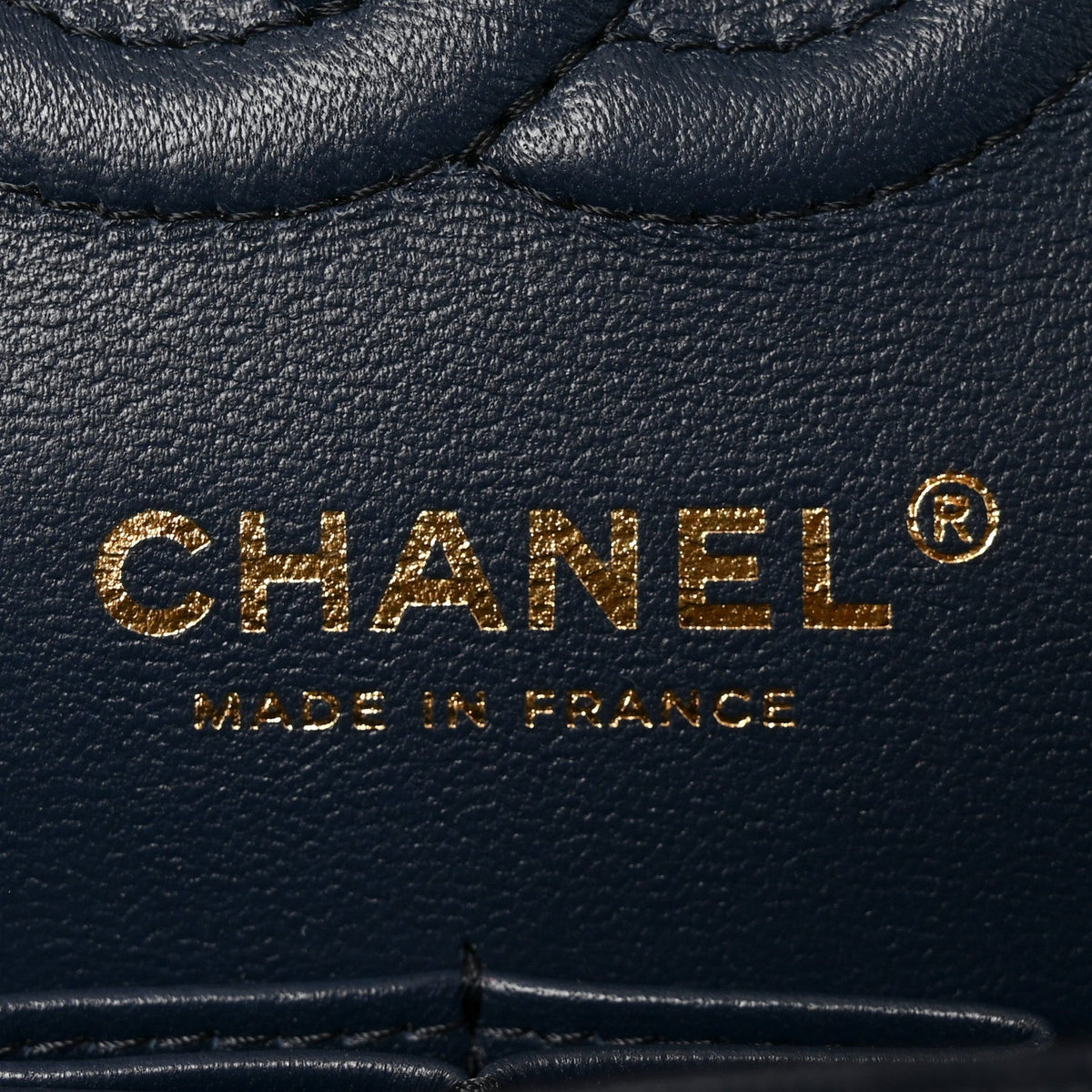 Small Quilted Caviar Flap Shoulder Bag - Dark Navy