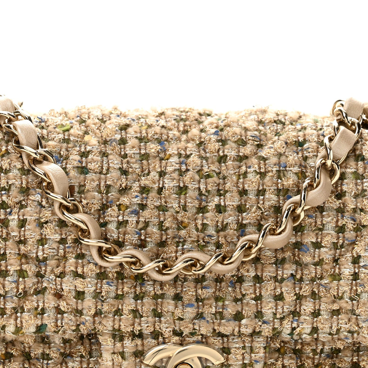 Mini Quilted Flap Shoulder Bag - Tan