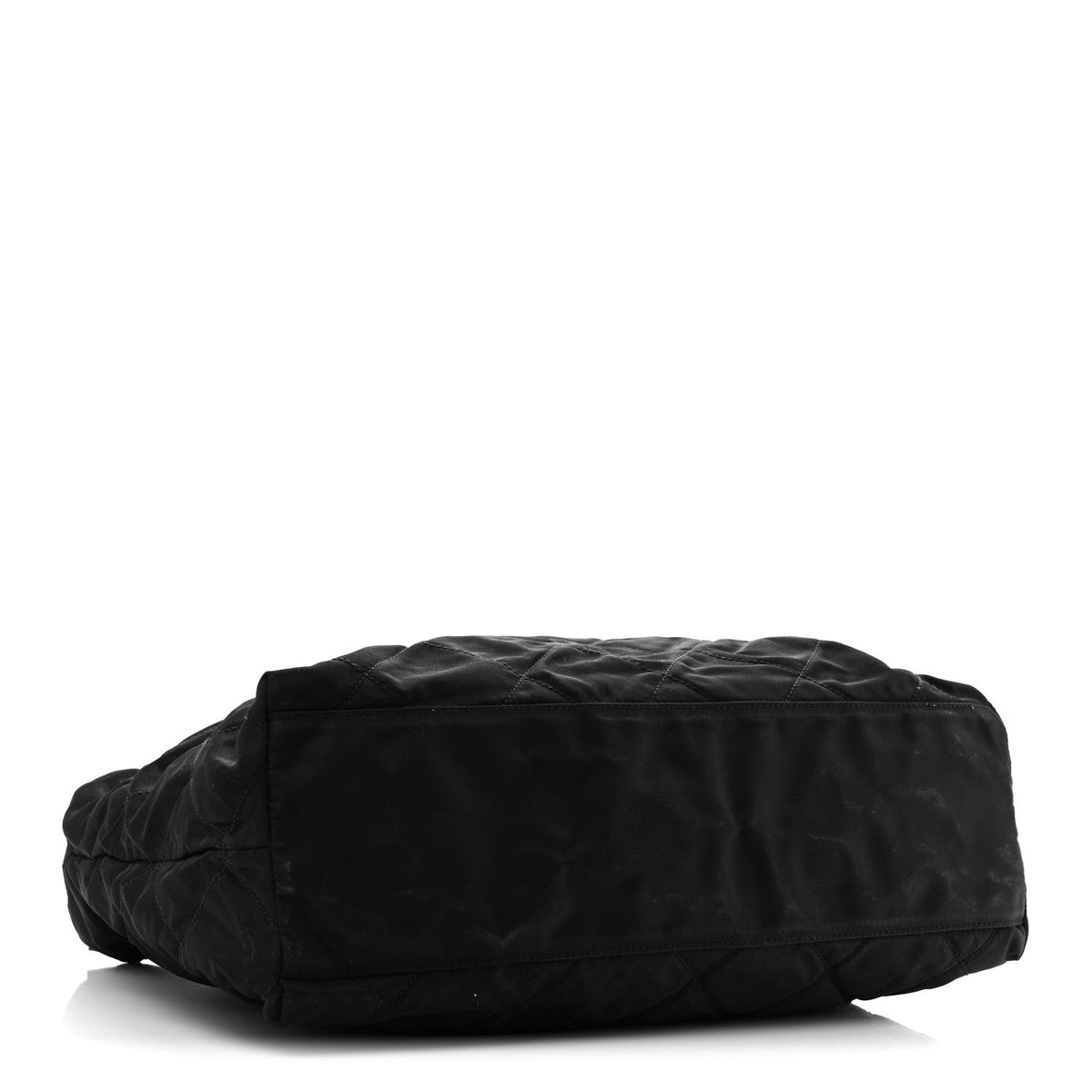 Quilted Nylon Tote Bag - Black
