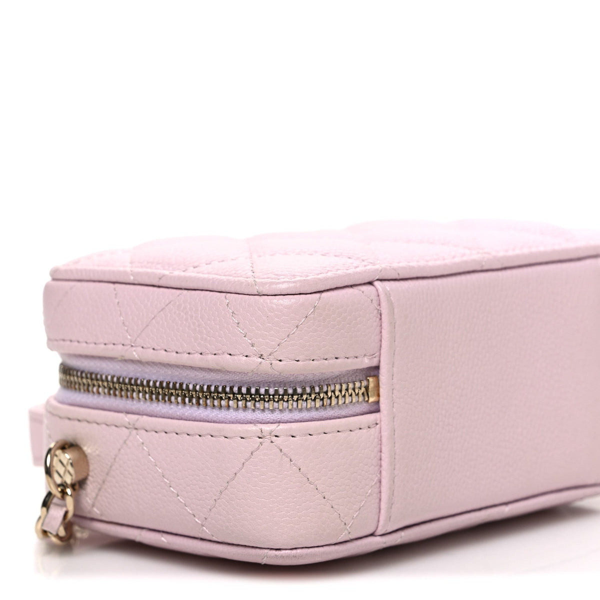 Quilted Caviar Handbag - Pink