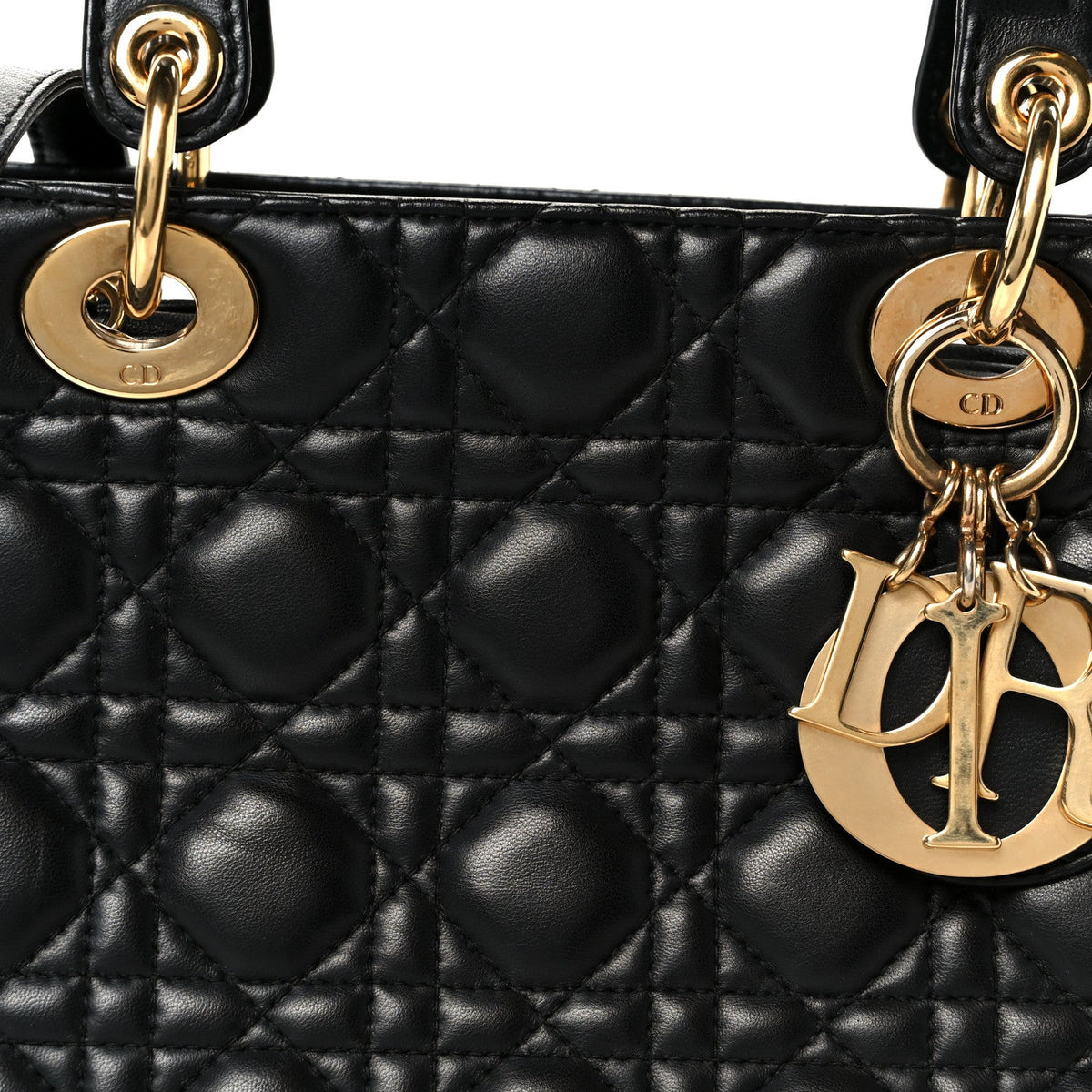 Medium Lambskin Handbag - Black
