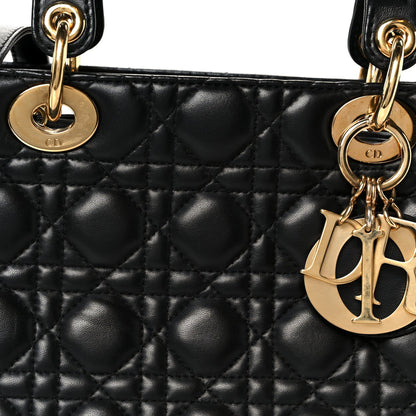 Medium Lambskin Handbag - Black