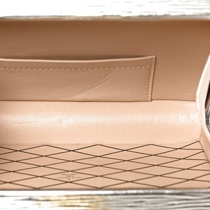 Metallic Epi Petite Malle Silver Handbag