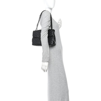 Medium Calfskin Shoulder Bag - Black