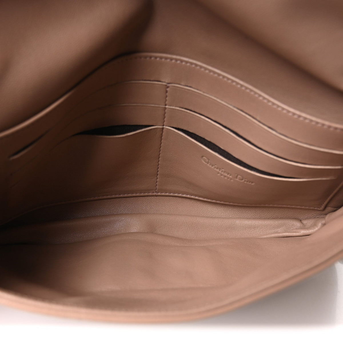 Lambskin Flap Shoulder Bag - Beige