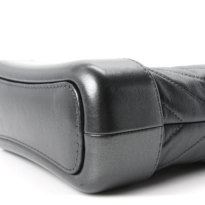 Small Quilted Calfskin Hobo Bag - Grey