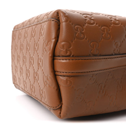 Small Calfskin Bucket Bag - Brown