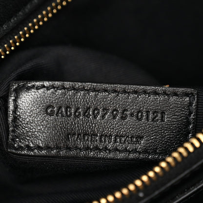 Calfskin Satchel Bag - Black